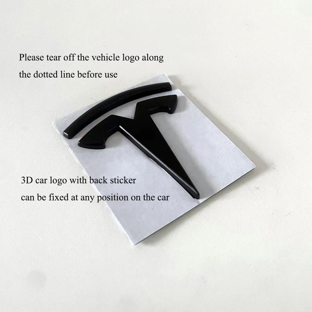 Hot Selling Car Decoration Stickers Tail Label Front Label Metal Logo for Tesla Model3/Y Personality Modification Black Label