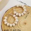 Vintage Wooden Beaded Long Drop Earrings For Women Bohemia Handmade Geometric Wood Earring Pendant Jewelry
