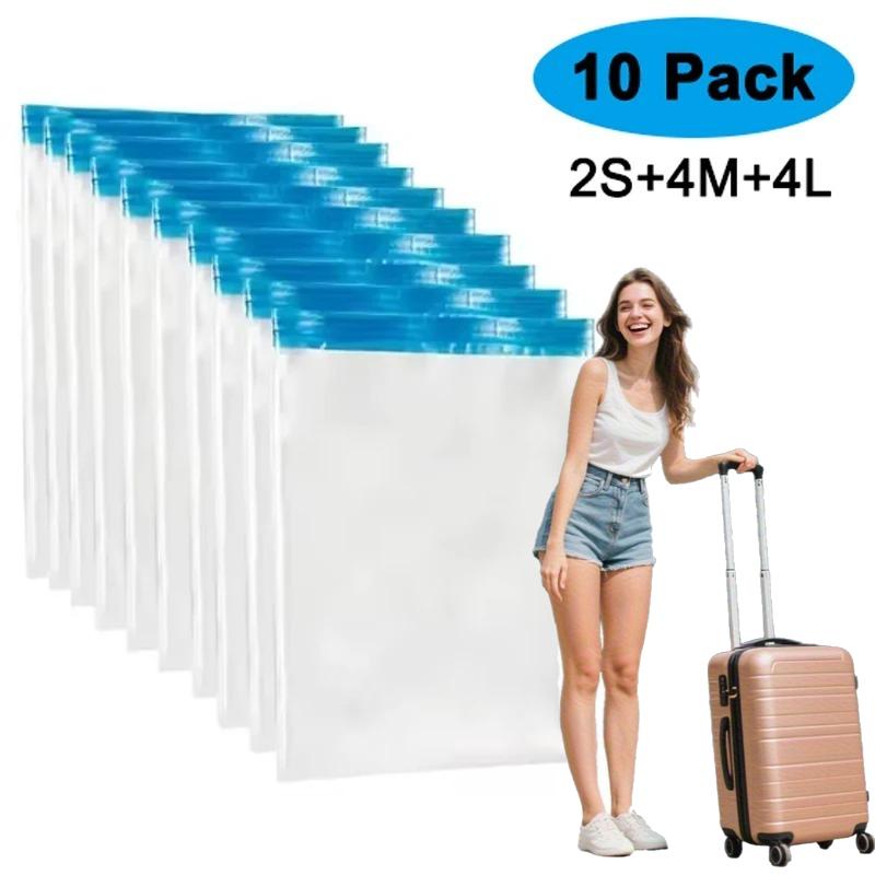 Travel Compression Bags, Roll Up Travel Space Saver Bags for Luggage, Cruise Ship Essentials Cothes, Folding Compressed Bag