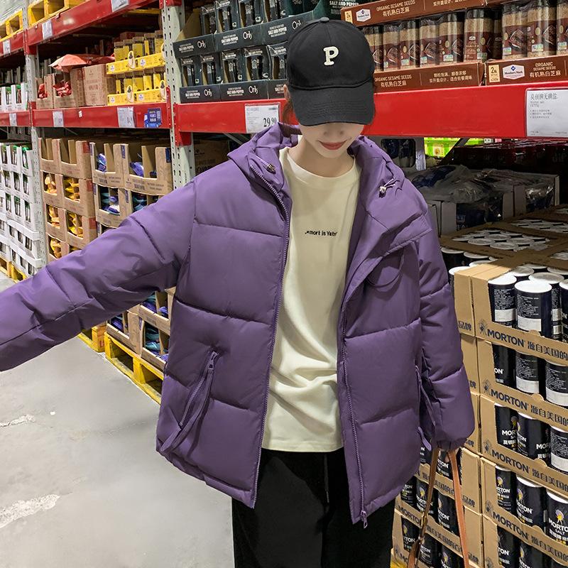 New Short Korean Version of Down Cotton-padded Jacket Women Hooded Little Padded Fashion Cotton-padded Bread Coat.