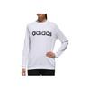adidas Contrast Logo Print Crew Neck Sweatshirt Women Tops White DX0660