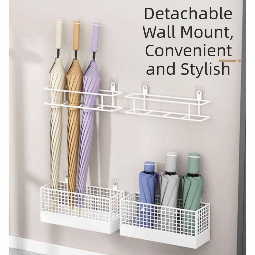 Metal Umbrella Holder Wall-Mounted Umbrella Organizer Space Saving Umbrella Stand Hotel
