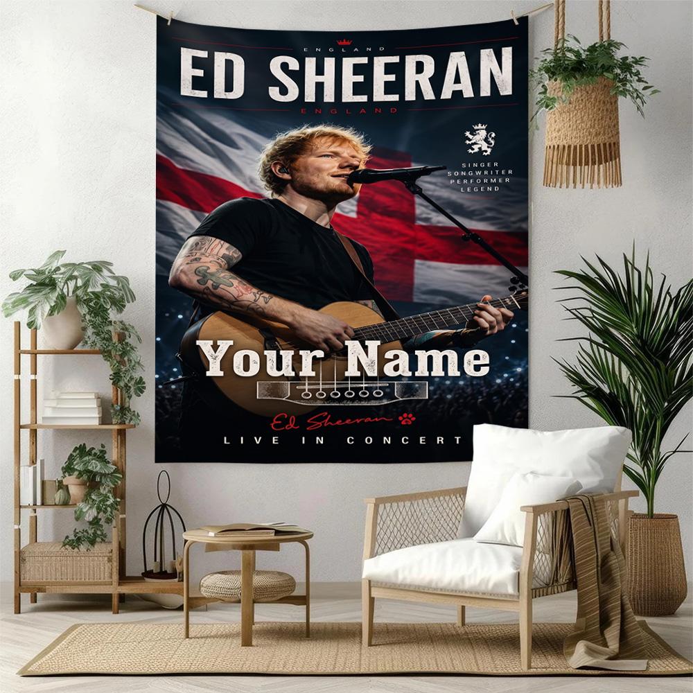 Sheeran Custom Wall Tapestry Cozy Personalized Tapestry Vibrant Fade-Resistant Print Ideal for Home Decor Four Seasons Decor