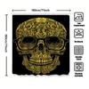 Tuniu Skull Pattern Shower Curtain, Gothic Design, Skeleton Decor, Cool Bathroom Curtain, Dark Art, Vintage Style, Unique Decora