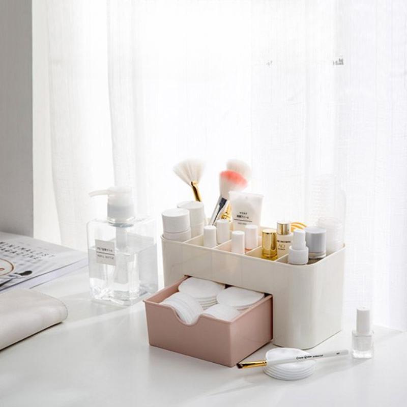 Double Layer Plastic Makeup Organizers Storage Box Cosmetic Drawers Jewelry Display Box Case Desktop Container Boxes Organizer