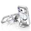 Magnetic Ring Stand Cover Case For iPhone 17 Pro Max 16 15 14 13 12 Pro Max Luxury Lens Protector Film Hybrid TPU+PC Clear Back Phone Holder Cover