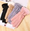 Women'S Winter Cycling Warm Glove With Plush And Thickened Waterproof Windproof And Cold Resistant Driving Women'S Cotton Glove