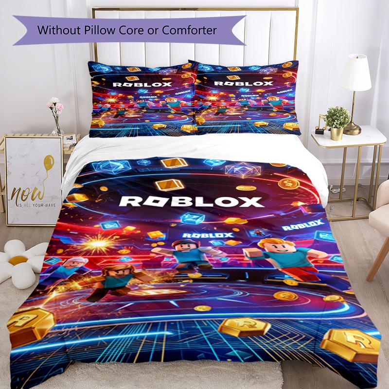 Set Biancheria da Letto Roblox Copripiumino Traspirante con Federe Biancheria da Letto Decorativa per Camera da Letto Decorazione della Casa Regalo di Compleanno