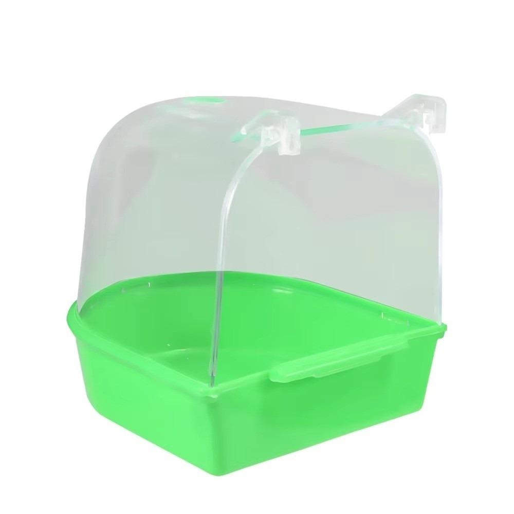 Bathtubs Kit Clear Hanging Bird Bath for Cage Mounted Plastic Parrot Bathtub Waterproof Wear-resistant Bird Cage Accessories