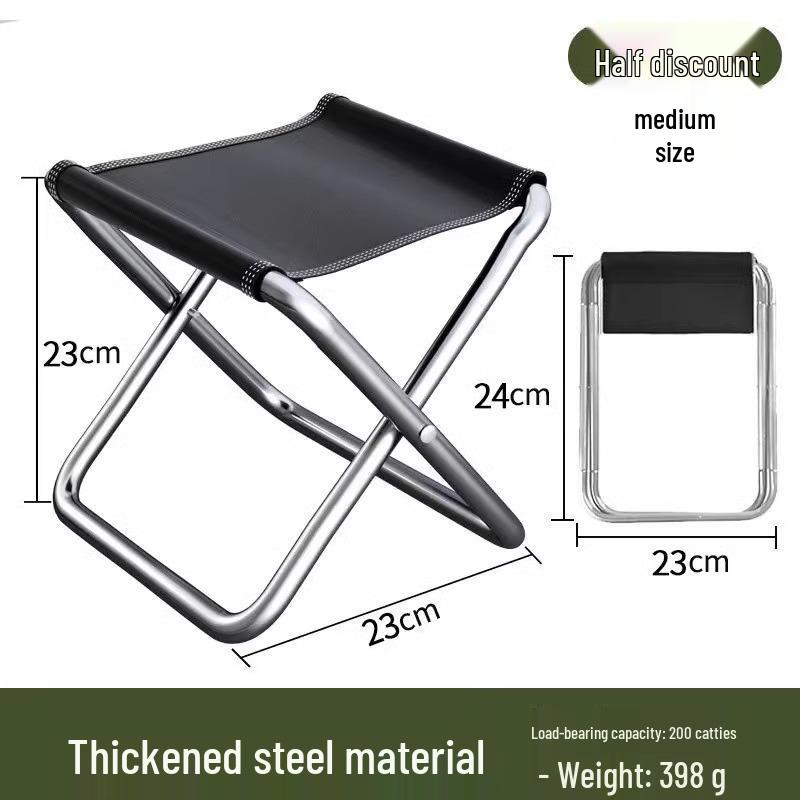 Portable Ultra-light Folding Camping Stool with Handbag - Perfect for Fishing and Picnics