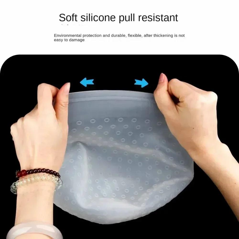 1PC Silicone Hair Coloring Cap Reusable Hair Dyeing Highlighting Hat with Hook Barber Hairdressing Bonnet Salon Styling Tools