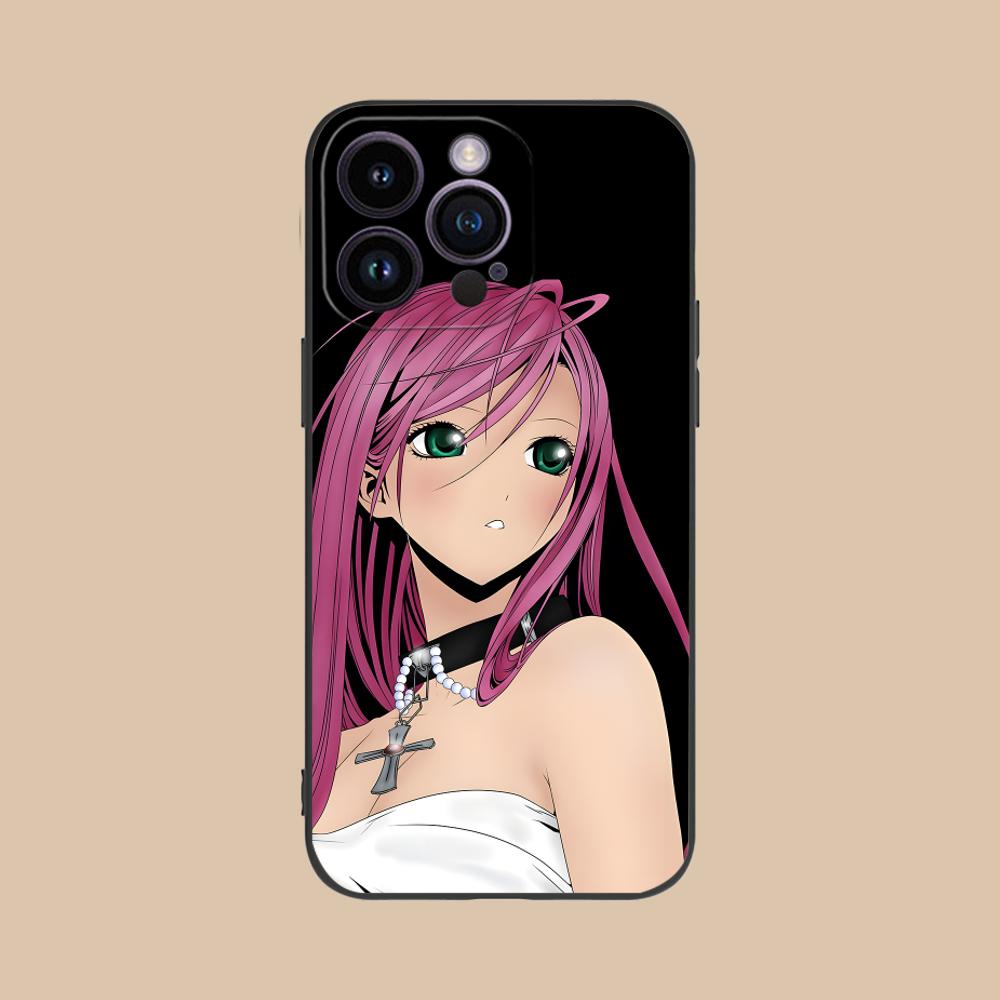 

Rosario Vampire Moka Akashiya Phone Case for iPhone 17 16 15 14 13 12 11 X XR XS 8 7 Air Pro Max Plus Mini Colorful Cover Cover iPhone 7 Plus