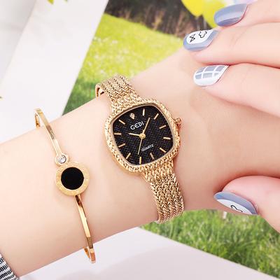 Retro Small Square Watch Fashion Temperament Women's Quartz Watch Small Sugar Cube Waterproof Women's Watch
