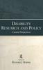 The Disability Research and Policy : Current Perspectives Book