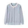 Spring Knit Two-Piece Set: Lightweight Cardigan and Short-Sleeved Top for Middle-Aged and Elderly Women