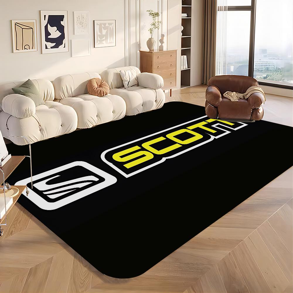 S-Scott Bike Logo Bathroom Mat Non-Slip Laundry Room Mat Laundry Decor Balcony Child Living Room Toilet Rug