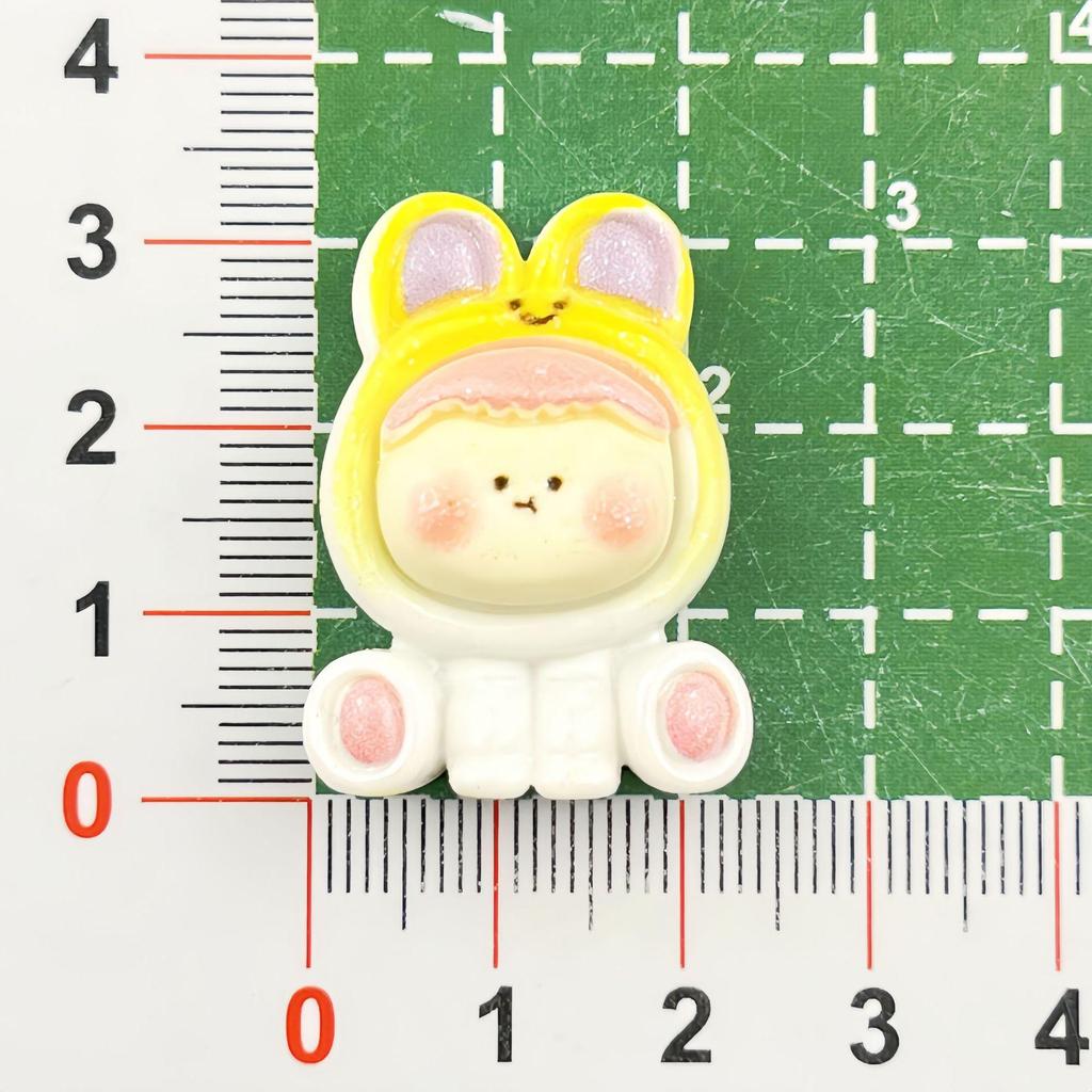 Cartoon Multicolor Glitter Animal Resin Accessories for DIY Jewelry, Keychains, Magnets, Hair Clips, and Ties