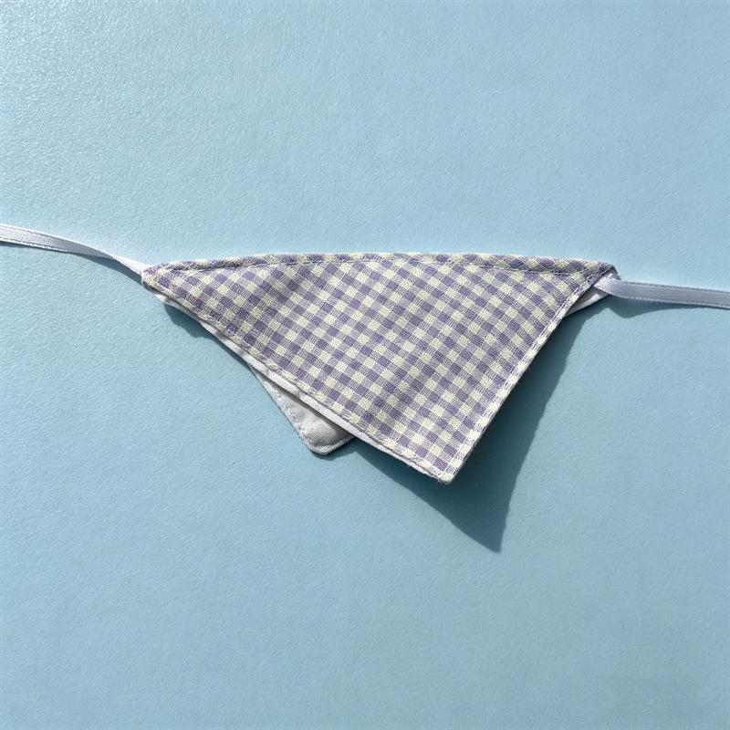 Baby Doll Triangle Scarf and Bib - Plaid/Solid Color Options