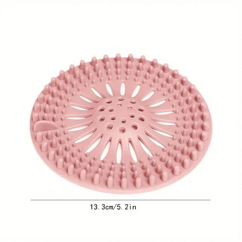 New Arrival Shower Drain Hair Collector And Kitchen Sink Strainer - Reusable Silicone Mesh Strainer With Suction Cup/Non-Design