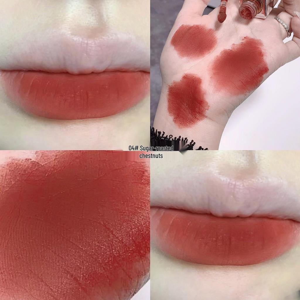 Gegebear Soft Nude Velvet Matte Lip Glaze - Long-Lasting, Non-Transfer, Pigmented Lipstick Gloss