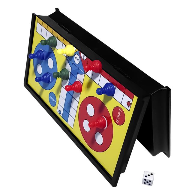 Brettspiel, Nicht ärgern, Bruder!, mit Magnetteilen, tragbar, 16x16cm