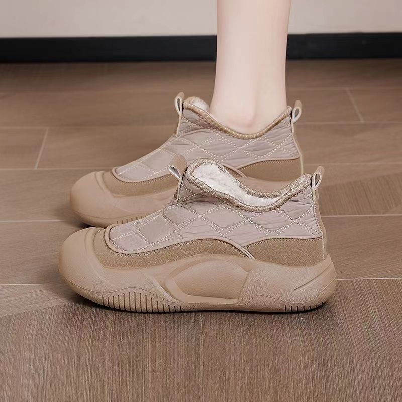 

Short snow boots women s 2025 new winter Korean version fashion velvet warm boots platform cotton shoes mother work shoes 40