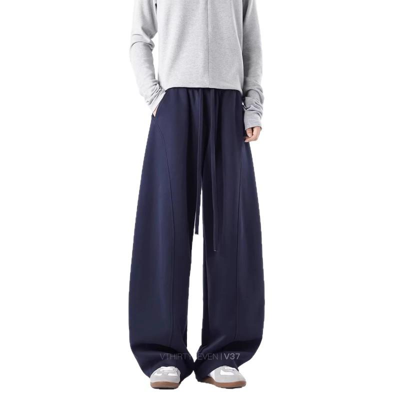 Mens Heavyweight Cut Sweatpants Cleanfit Vintage Loose Athletic Trousers