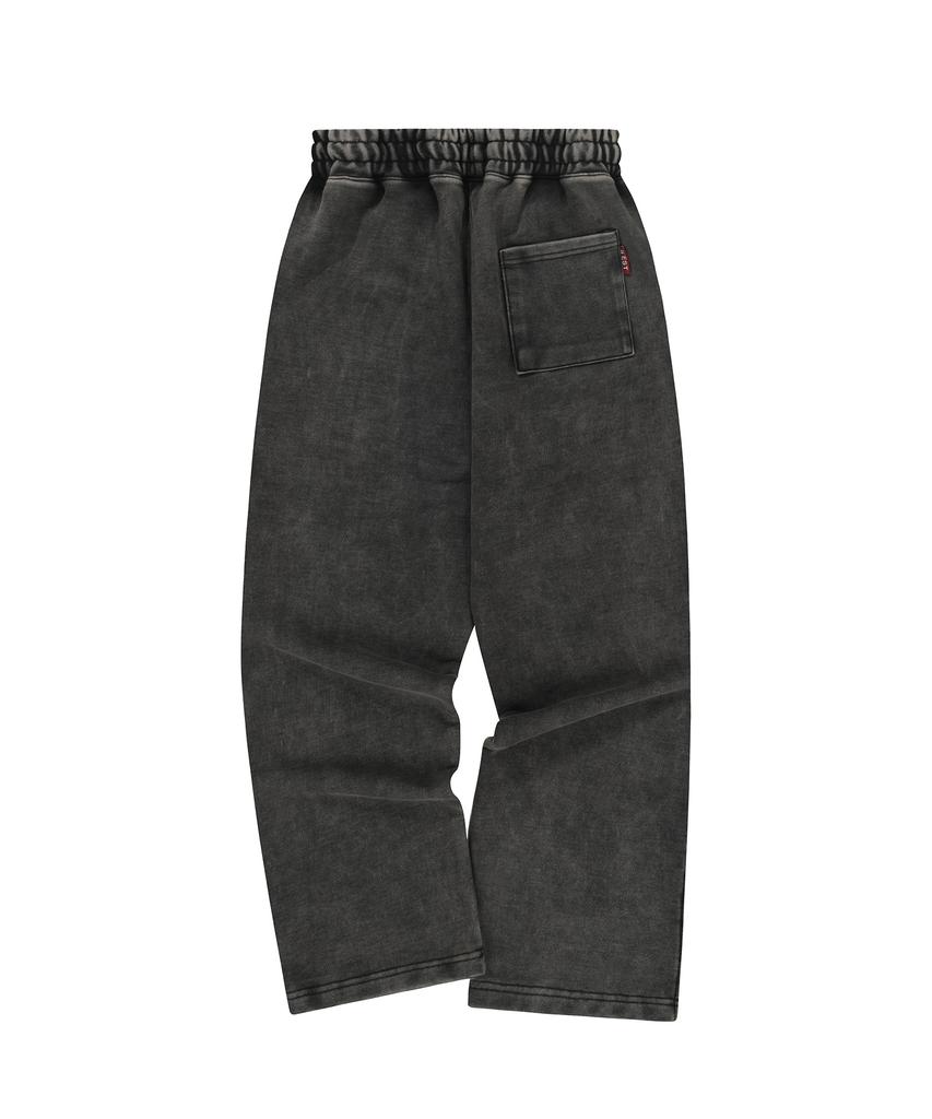 S'EST Washed Pintuck Wide Pants Black