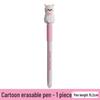 Novel Erasable Cartoon Cap Pen with Stickers: Stationery Set