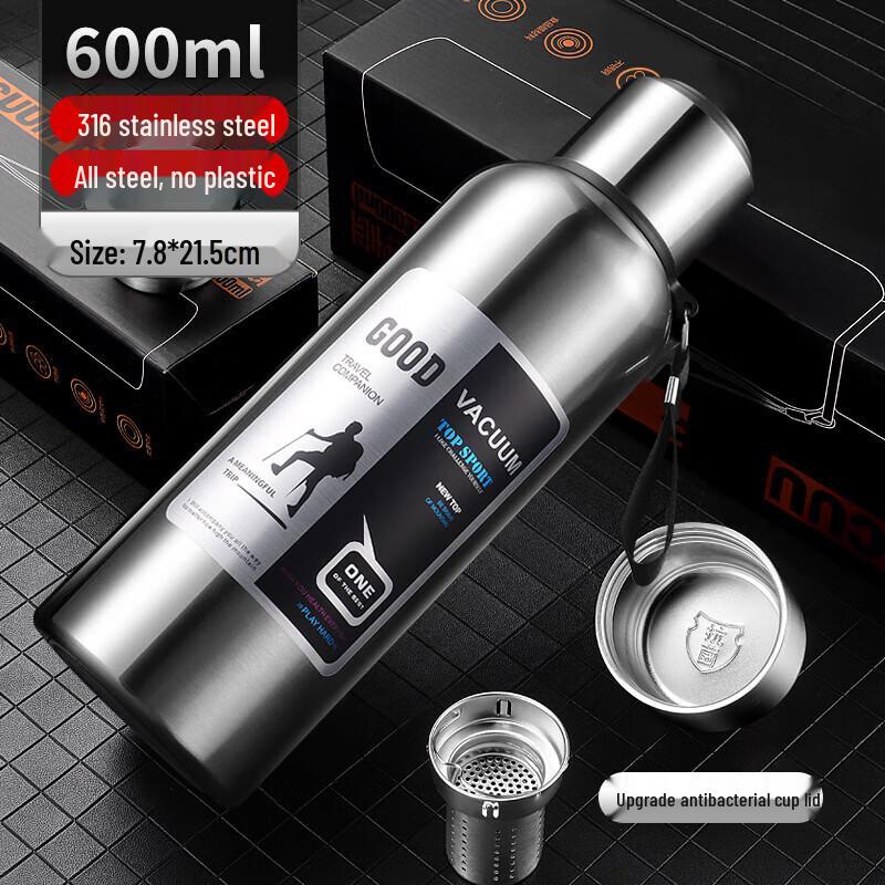 Термокружка Zhai Qingsong из нержавеющей стали 316 с ситечком для чая