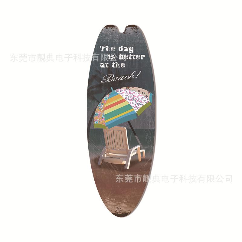 Summer Beach Ocean Themed Casual Decor Surfboard Wooden Bar Home Walls Vintage Decorated Wooden Boards