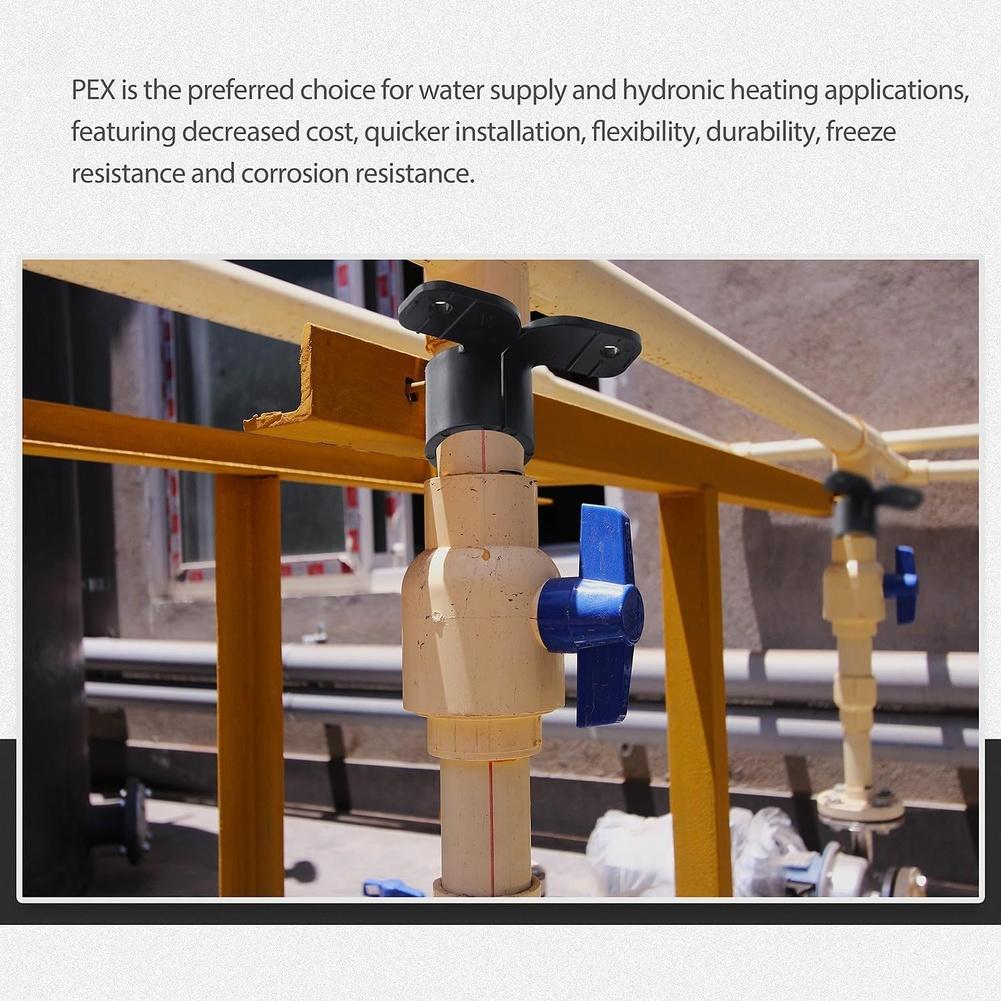 50XHeavy Duty Plastic Pipe Clamp For PEX Copper CPVC Pipe Hanger Support Fits 1/2 Inch And 3/4 Inch Pipes