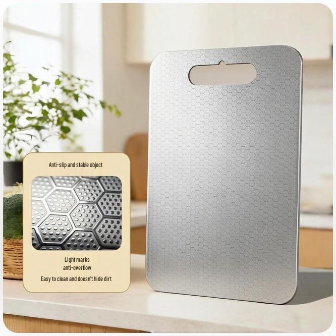 304 Stainless Steel Antibacterial Double-sided Chopping and Dough Kneading Board