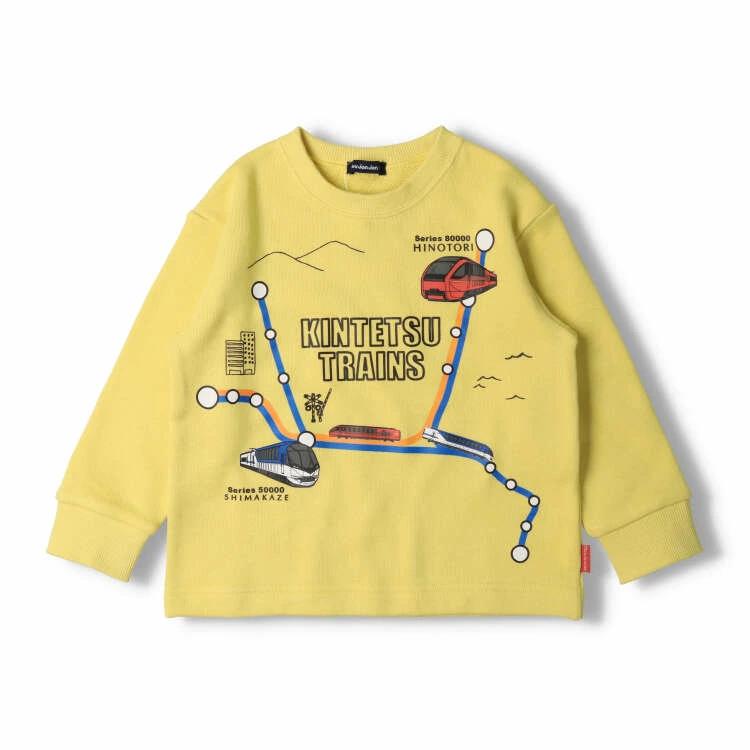 [Kinderkleidung] Moujonjon (Moujon John) Hergestellt in Japan Kintetsu Eisenbahn Streckenkarte Frottee Sweatshirt 100cm-120cm F50615