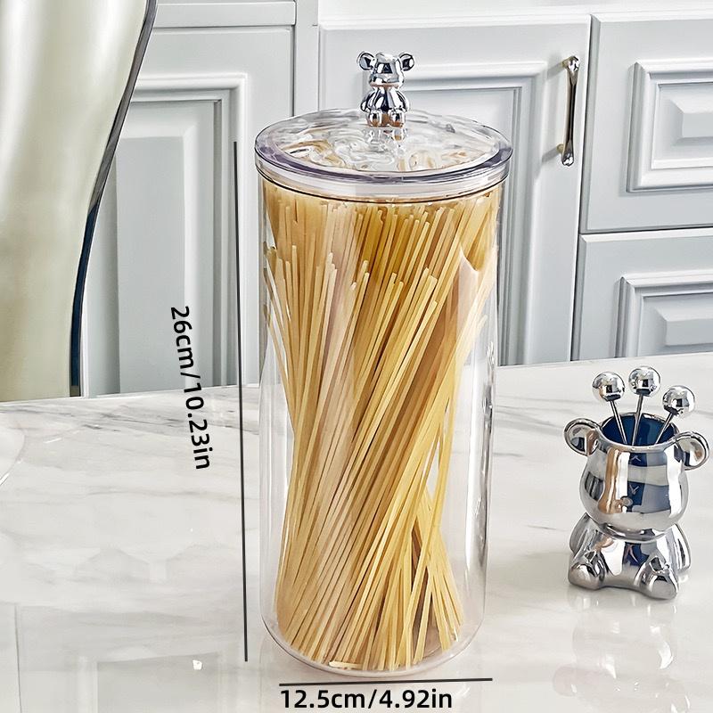 Luftdichter Vorratsbehälter für Lebensmittel mit Deckel, versiegelter Vorratsbehälter aus Kunststoff, Speisekammer-Organizer, Teedose, Süßigkeiten-Aufbewahrungsbox, Küchen-Organizer