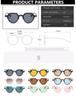 Trendy Oval Small Sun Glasses Glasses Colorful Circular Spectacle Frame Frame Classic UV400 Sunglasses Trend Womens Cat Eye Sunglasses for Ladies