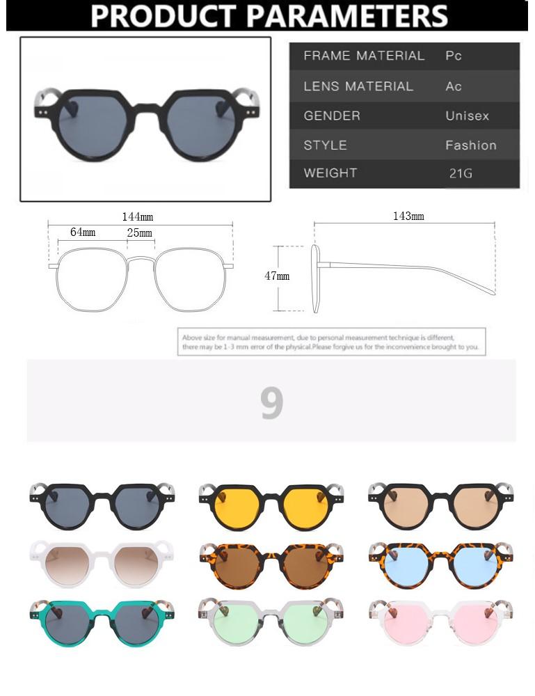 Trendy Oval Small Sun Glasses Glasses Colorful Circular Spectacle Frame Frame Classic UV400 Sunglasses Trend Womens Cat Eye Sunglasses for Ladies