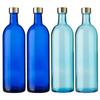 Glass Wine Bottles, 720ml, 2-Color Assortment (2 Blue/2 Aqua Blue), Storage/Refillable Container, Made In Japan, Blue Bottle, GLASS BOTTLE SK720PGBB4