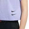 Nike Crop Tops Women's Light Purple Crew Neck Moderate CJ3764-569
