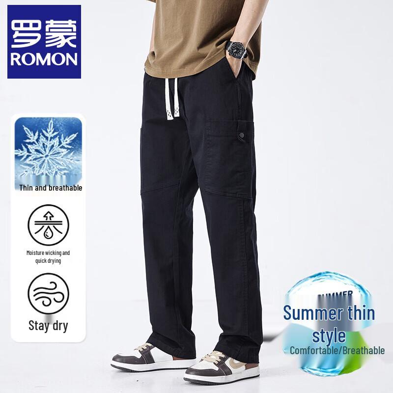 Rommon Men s Casual Straight-Leg Workwear Pants L
