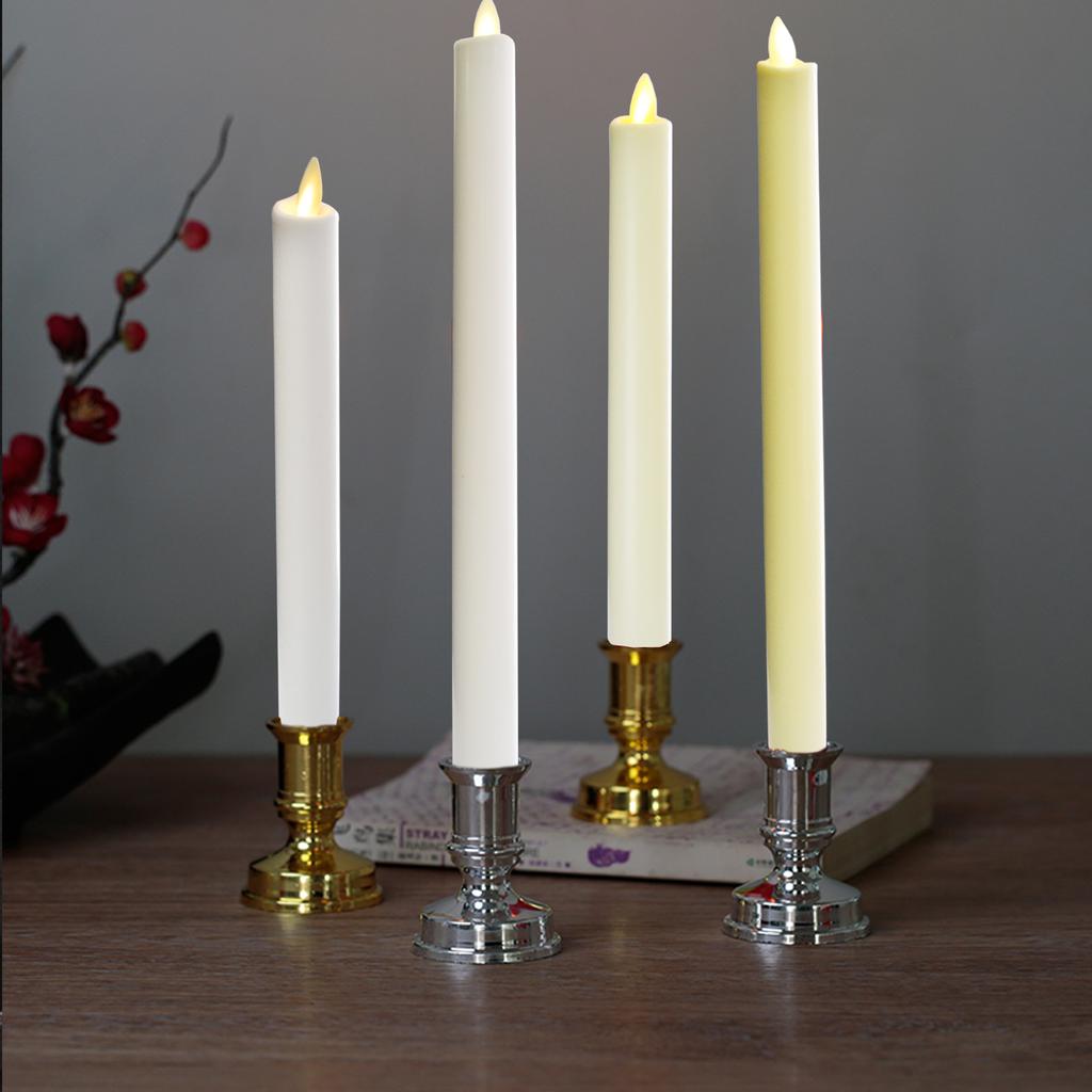 Church White Flickering Flameless LED Paraffin Wax Candle