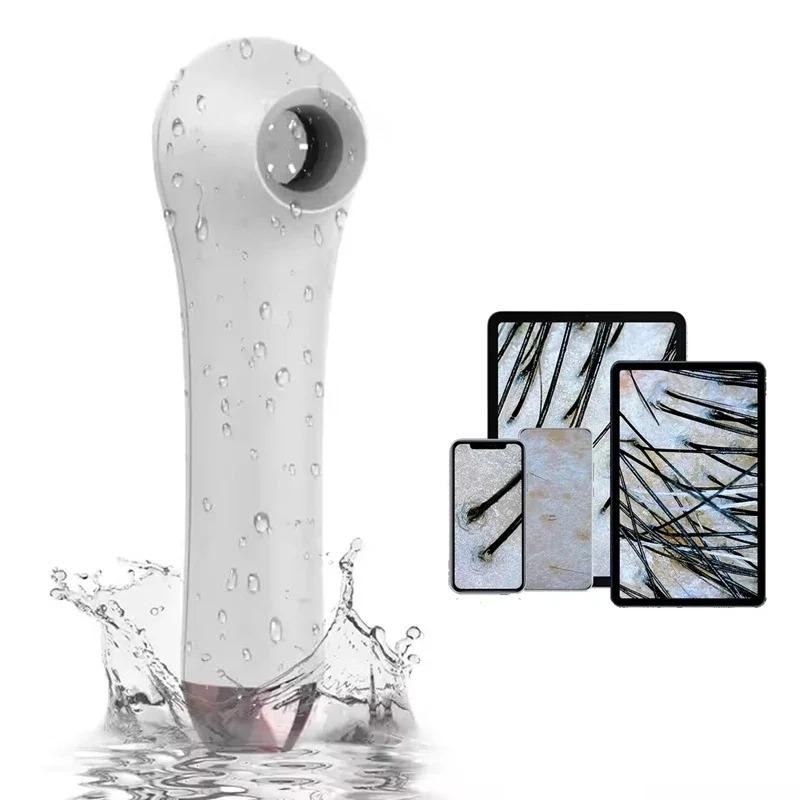 Multifunctional Scalp Skin Hair Follicle Detector HD Visual Skin Analyzer Machine Magnifier Dermatoscope Phone Tablet Connection