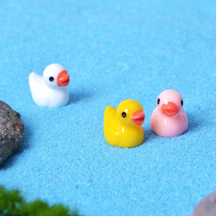 Tiny Resin Duck 50pcs/lot Cute Mini Duck for Micro Landscape DIY Dollhouse