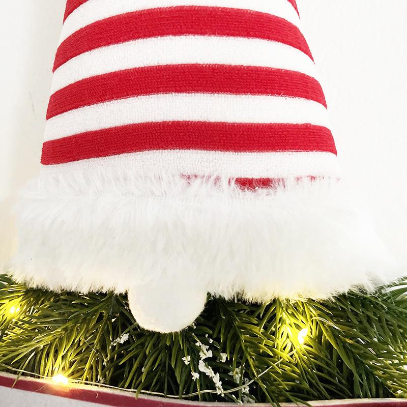 Christmas Wall Hanging Home Decoration Wreath Christmas Ornaments Santa Claus Theme Exquisite Christmas Decoration Gift 50x30x3cm