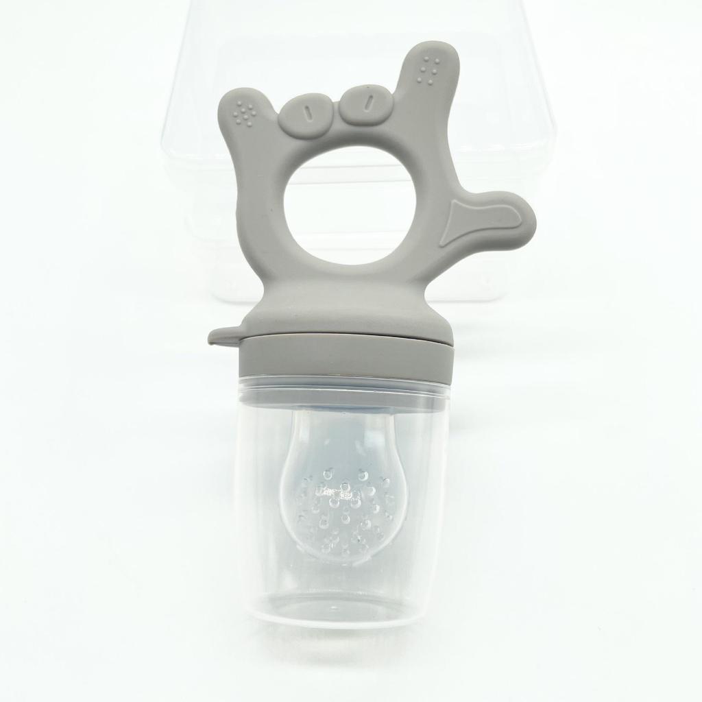 Silicone Baby Teether & Fruit Feeder Pacifier Mesh Bag