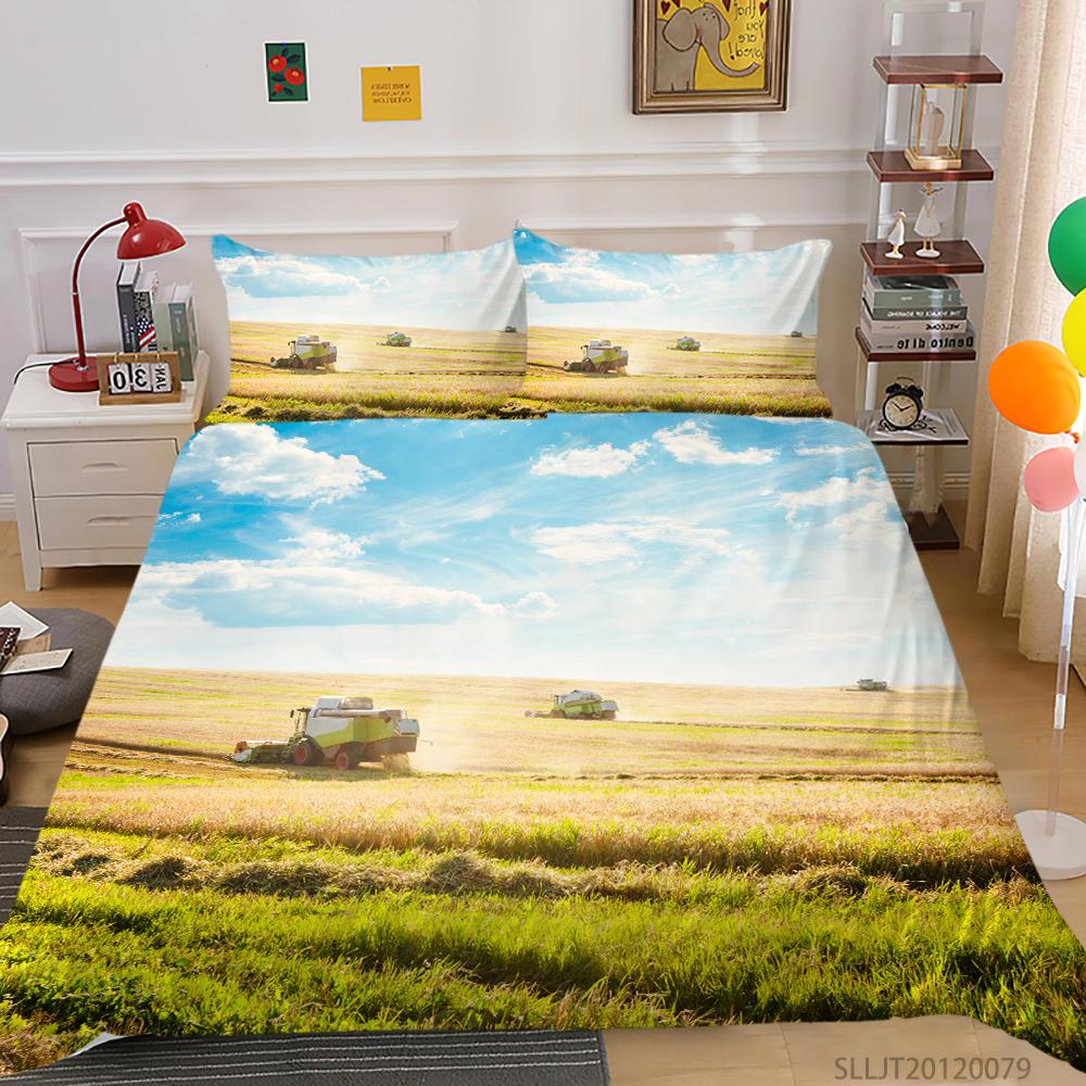 Set de lenjerie de pat 3D cu model de vehicul, husă de pilotă și față de pernă, 2 sau 3 piese cu imprimeu cu aeronavă sau bicicletă, dimensiune completă, lenjerie de pat lavabilă și confortabilă