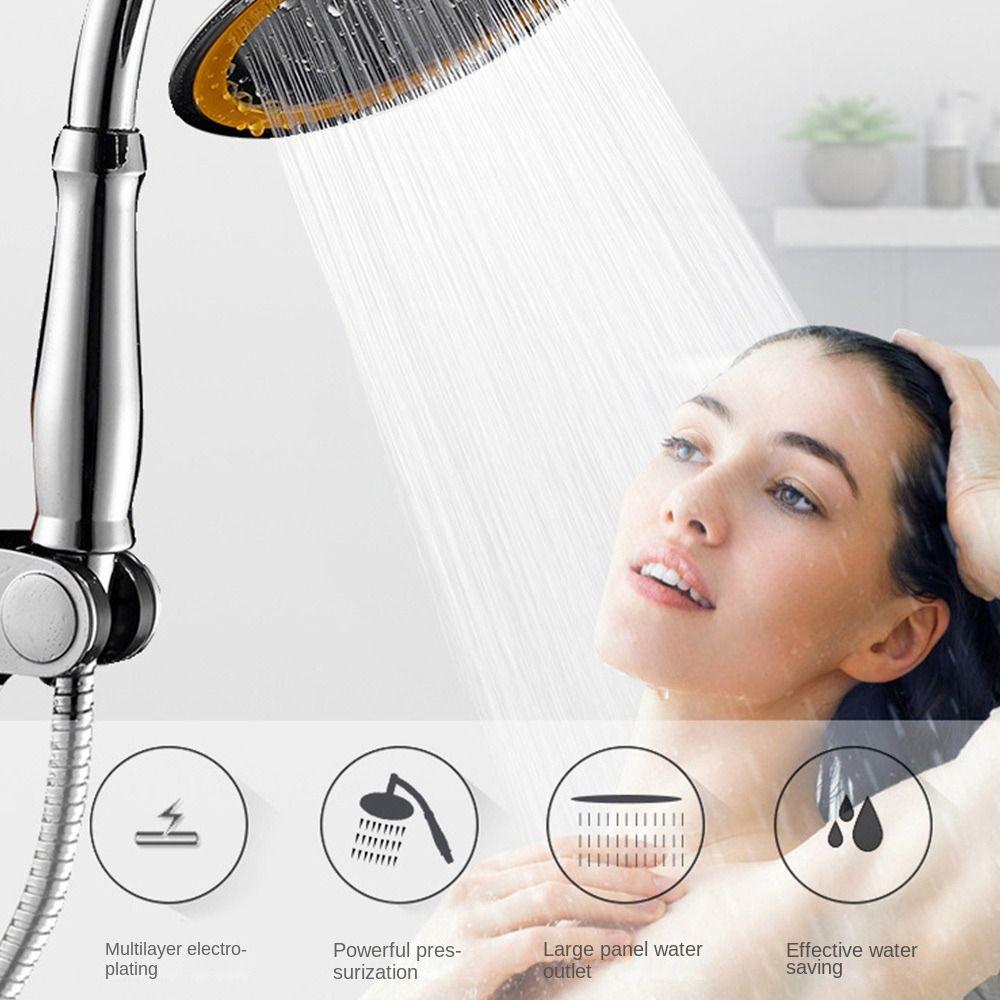 4/6 Inch Shower Head Adjustable Round Shape Water-saving Sprinkler Handheld High Pressure Shower Spray Nozzle