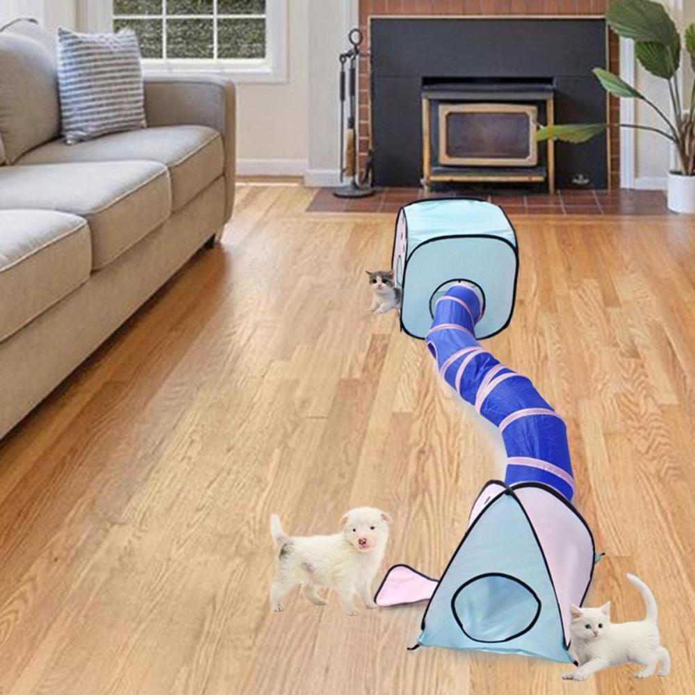 

Rabbit Training Tube Exercising Interactive Collapsible Cat Tunnel Cubes Cat Toys Hiding Tent