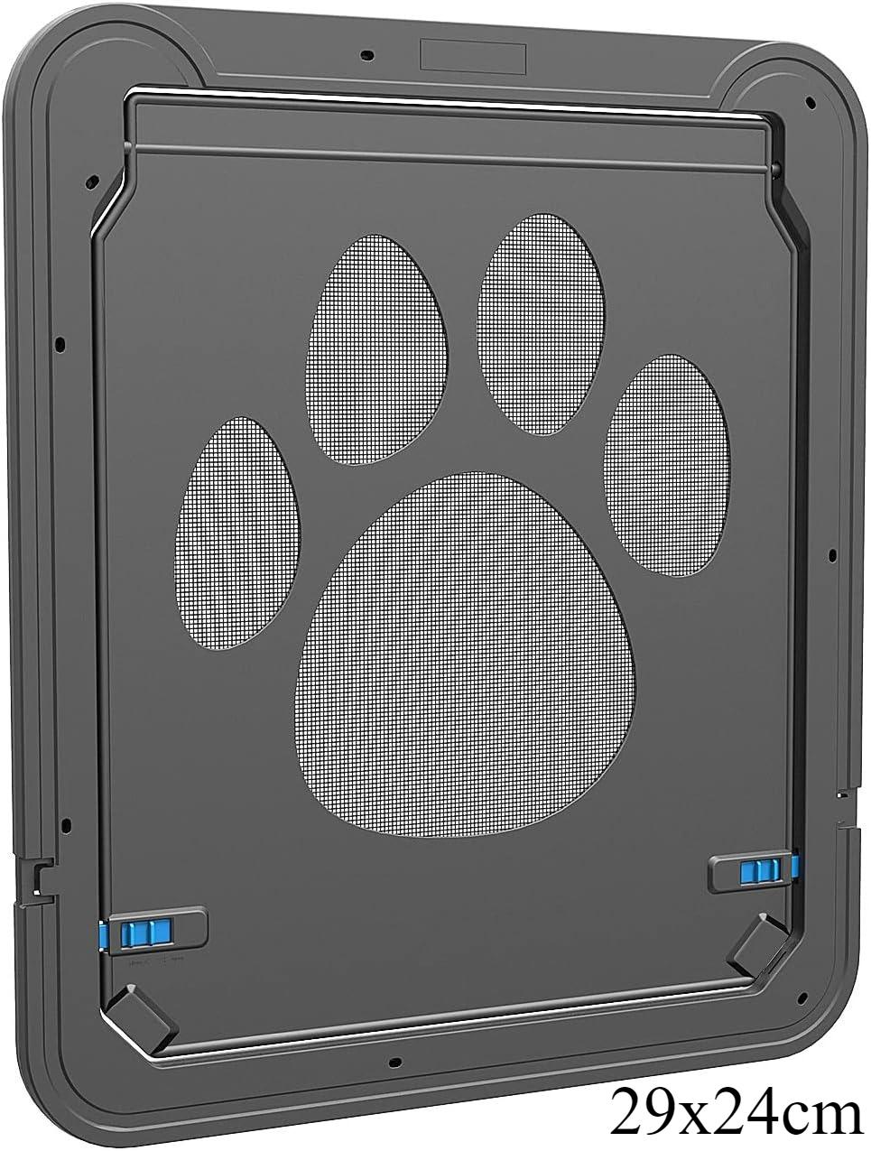 

Petleso Dog Door Screen - Pet Door for Screen Dog Door Lockable for Small to Large Pets - Inner 12”×13.5” Black XL