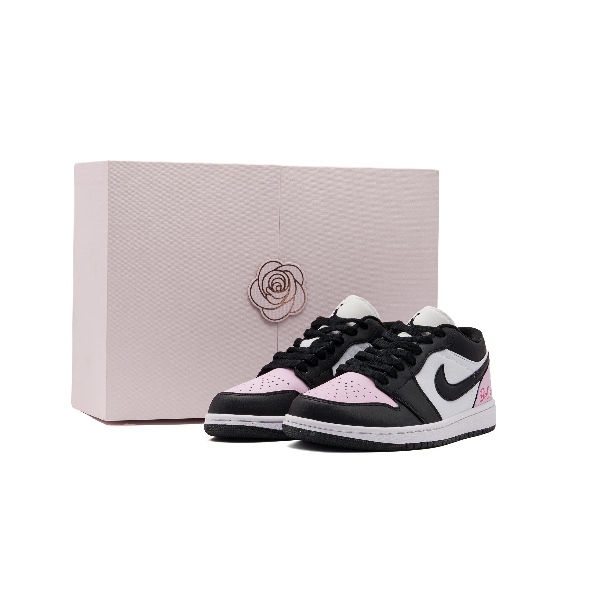 

Jordan Air Jordan 1 Abrasion Resistant Low top Vintage Basketball Shoes Women s Black Pink DC0774-101(Team500-SBOX) 36.5